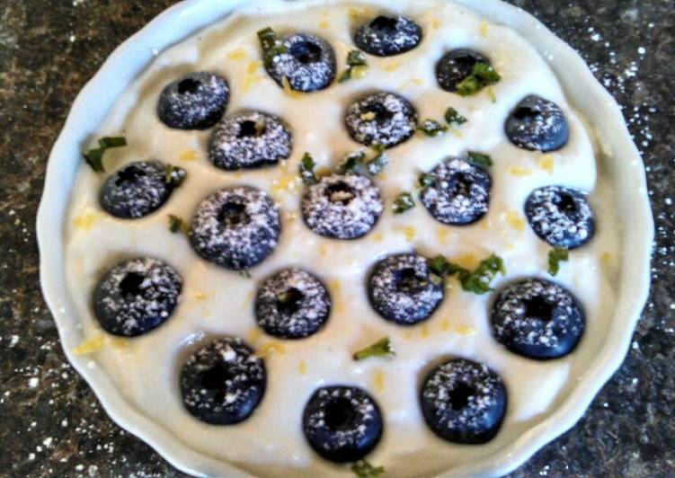 Step-by-Step Guide to Prepare Super Quick Homemade No bake Blueberry Lemon mascarpone Tart