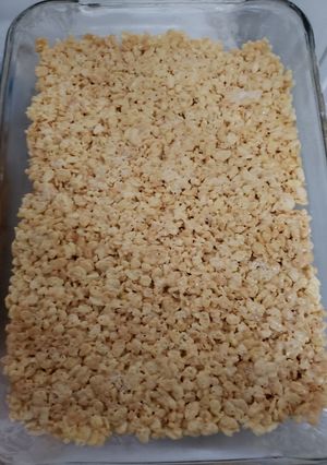 A picture of Brown Butter Bourbon Rice Crispy Treats.