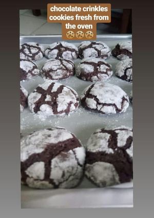 Foto resep Chocolate crinkles cookies