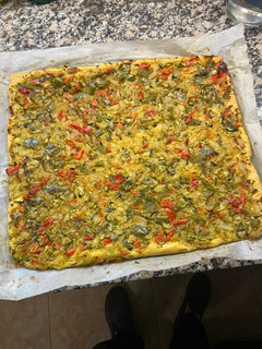 Una foto de Coca de verduras