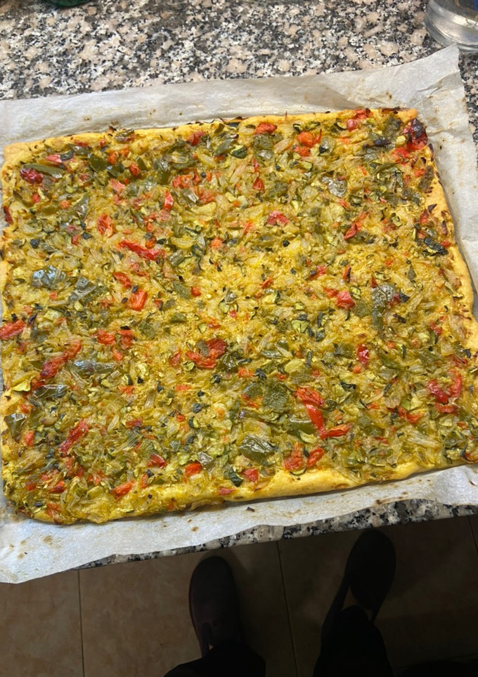 Una foto de Coca de verduras