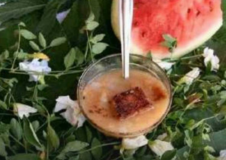 Simple Way to Prepare Favorite Brown Rice Starchy -Watermelon Rind Soup