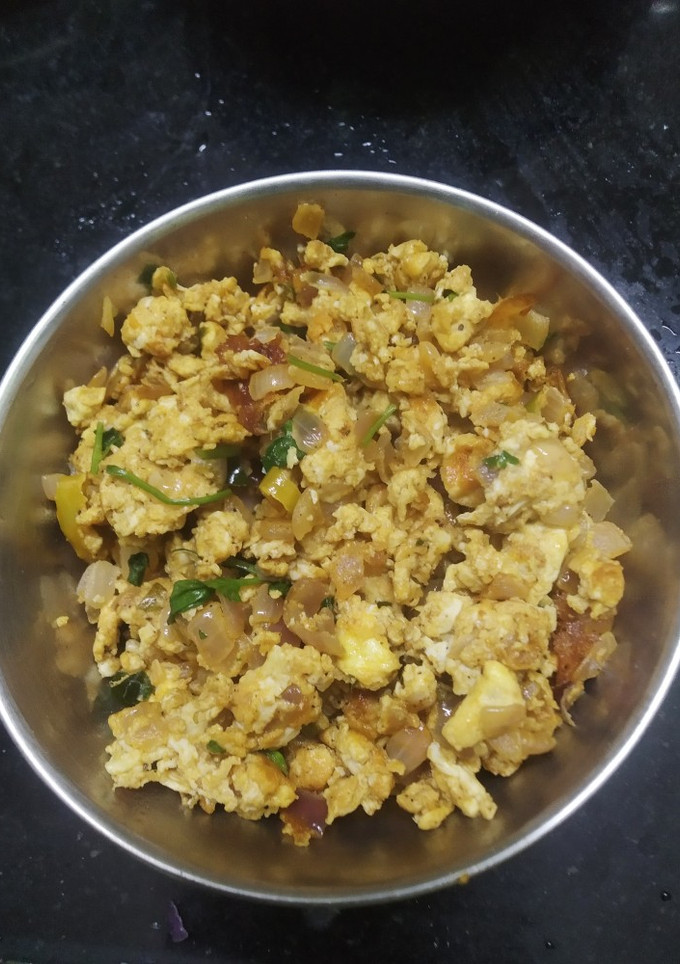 மதுரை ரோட்டுகடை முட்டை பொடிமாஸ் செய்முறை முக்கிய புகைப்படம்