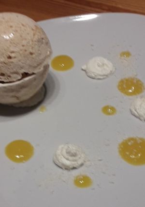 Une photo de Sphère exotique, à la mangue, passion et coco
