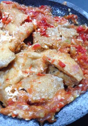 Foto resep Tahu penyet sambel tomat mantab