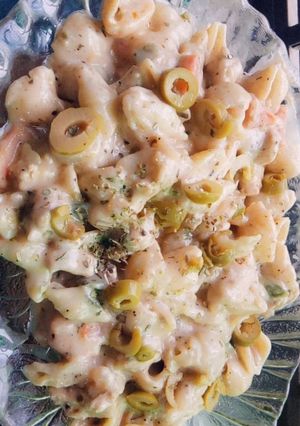 A picture of White Sauce Pasta.