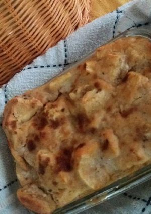 Foto resep apple cinnamon bread pudding