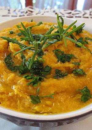 Foto principal de Hummus de zanahoriay garbanzos al romero-veggie