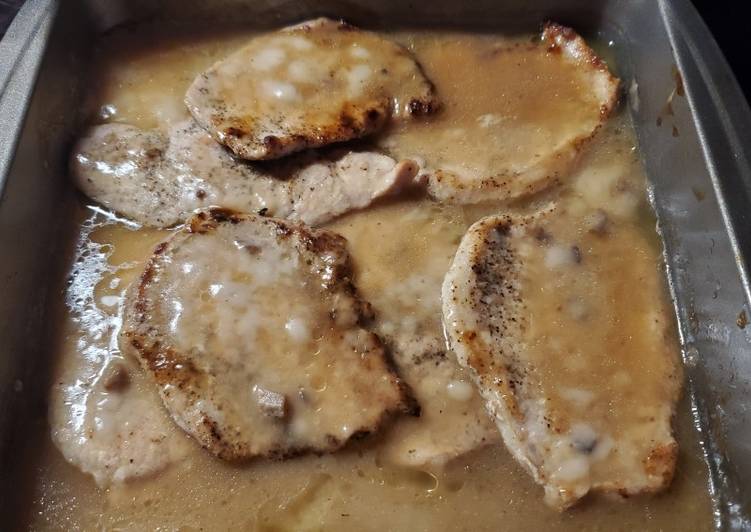 Recipe of My Baked Cream Of Mushroom Pork Chops in 11 Minutes for Beginners