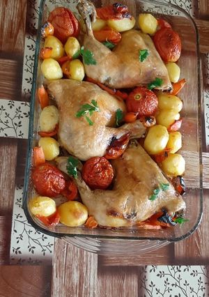 عکسی از دستور مرغ داخل فر🍗