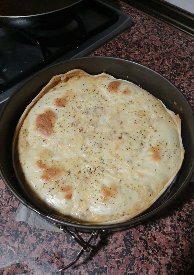 Una foto de Quiche de Pollo Mechado