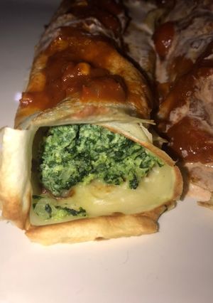 Una foto de Relleno de espinaca para canelones