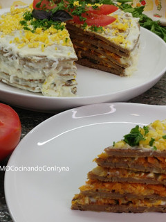 Una foto de Tarta salada de hígado