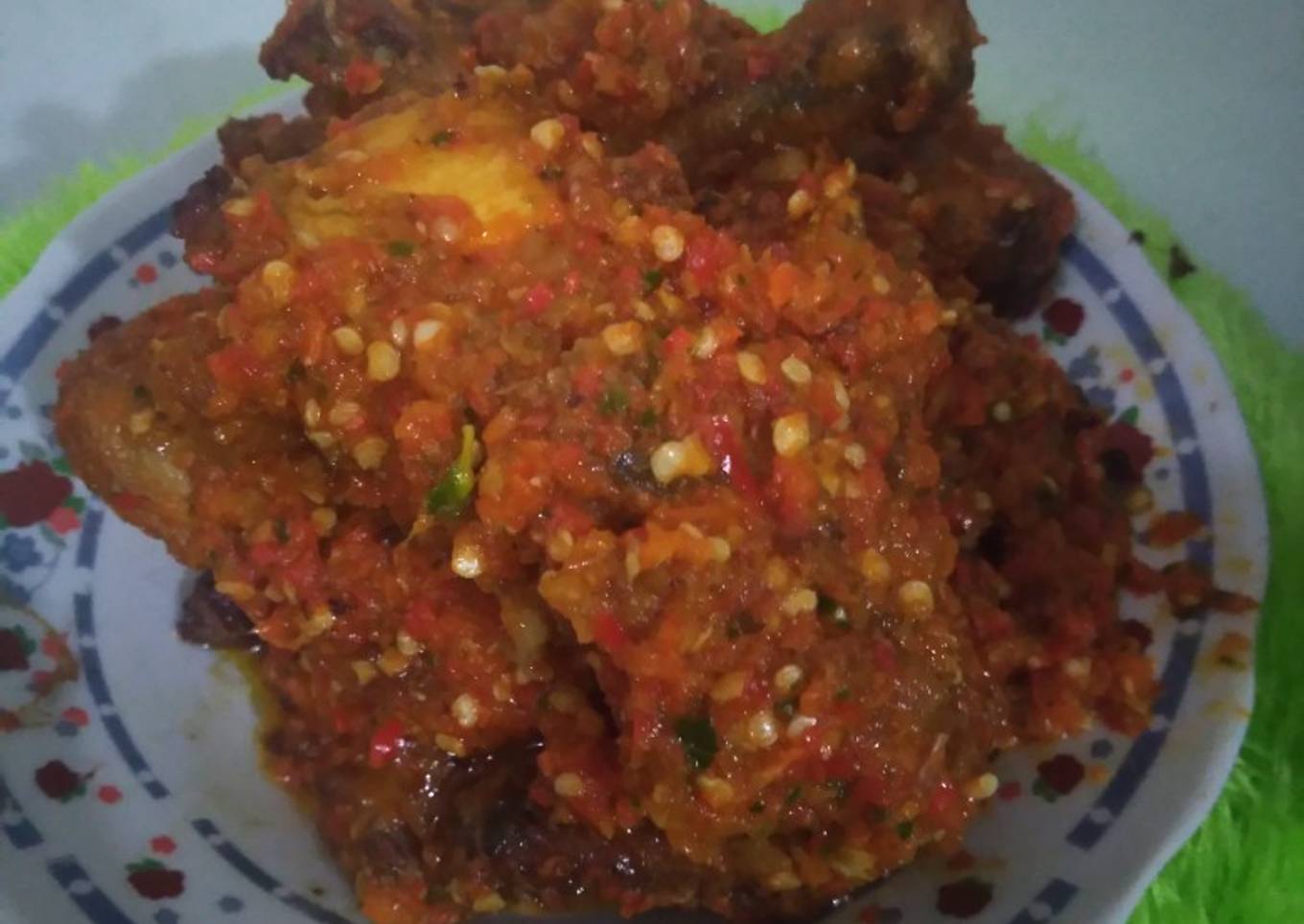 Ayam jeruk balado pedas