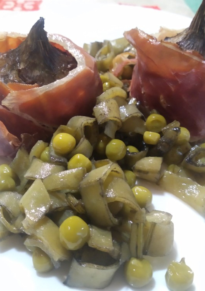 Una foto de Alcachofas con jamón