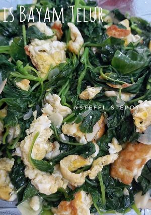 Foto resep Tumis Bayam Telur