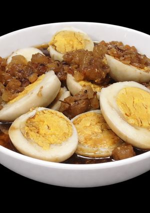 Hình của món SP.0008 - Trứng Gà Luộc Ngâm Nước Tương.