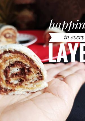 A picture of Choco peanut butter pinwheel.