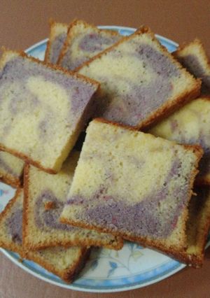 Foto resep Bolu marmer taro
