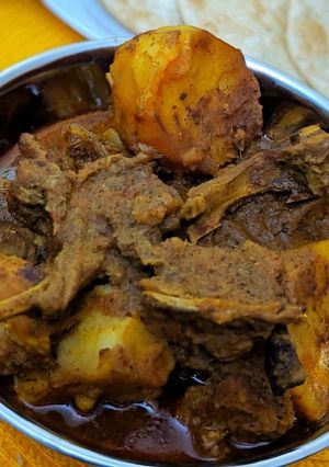A picture of Railway mutton curry.