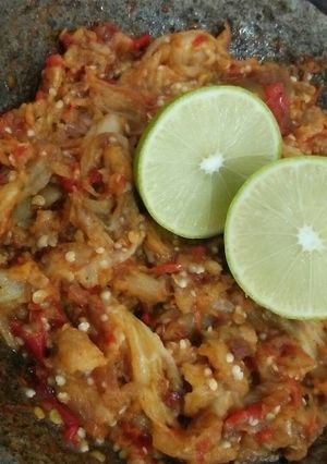 Foto resep Sambal terong bakar asam pedas