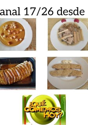 Foto principal de Menú semanal 17/26 desde 29/08/26 con 8 recetas