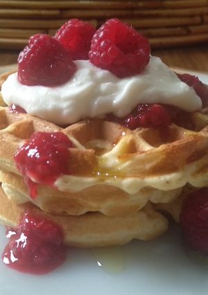 Foto resep Waffle Topping Raspberry