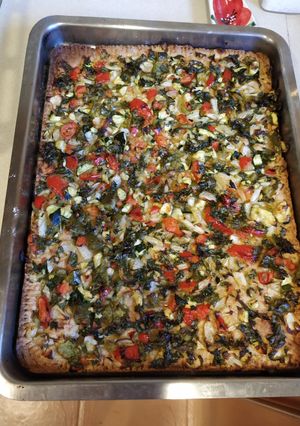 Una foto de Coca de verduras (Thermomix)