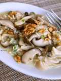 Risotto ai funghi giapponesi e noci