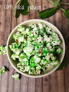 Foto resep Pop corn rasa pandan