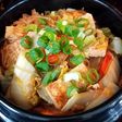 Braised tofu, Napa and vermicelli in a stonepot 豆腐粉丝白菜煲