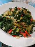 Tumis daun lumbu