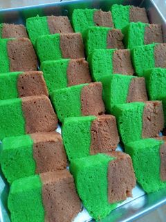 Foto resep Bolu Kukus Pandan Coklat - isian Snack box