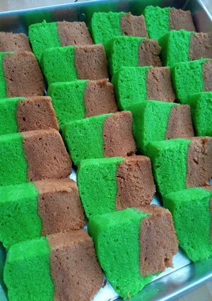 Foto resep Bolu Kukus Pandan Coklat - isian Snack box