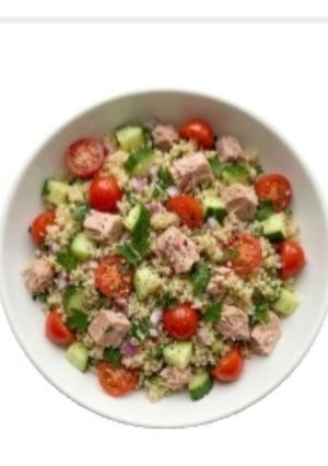 Hình của món Tuna Quinoa Bowl (Salad Cá ngừ diêm mạch).