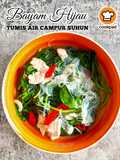 Bayam Hijau Tumis Air Campur Suhun