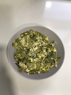 Una foto de Habichuelillas revueltas con huevo