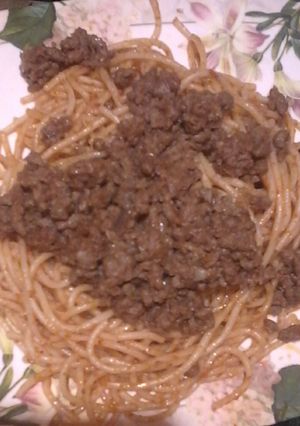 صورة لوصفة مكرونه 🍝 باللحمة المفرومه
