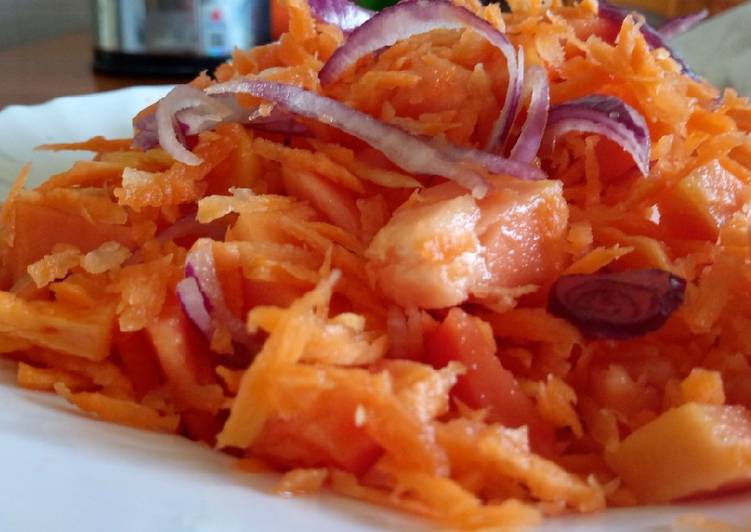 Steps to Prepare Quick Carrot-Papaya salad