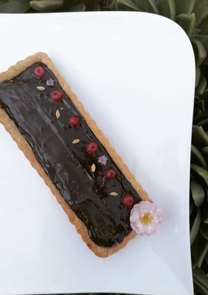 Une photo de Tarte chocolat noir
