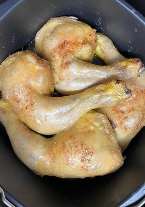 Une photo de Cuisses de poulet rôties à l’air fryer