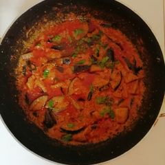 A picture of Masala Brinjal Curry.