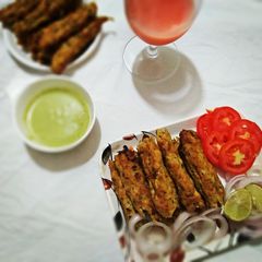 Smoky Chicken seekh kebab A picture of Smoky Chicken seekh kebab.
