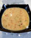 Сырный суп с овощами и куриным филе