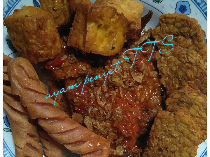 Resep Ayam penyet TTS(tahuTempeSosis&amp;amp; Anti Gagal