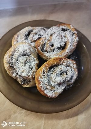 Csokipudingos csiga recept fotója