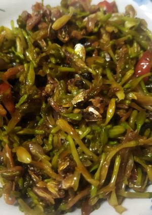 Foto resep Tumis Bunga Pepaya Teri Manis Tanpa Rebus