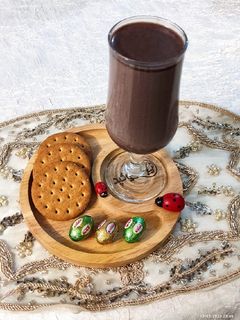عکسی از دستور شیر کاکائو شکلاتی
