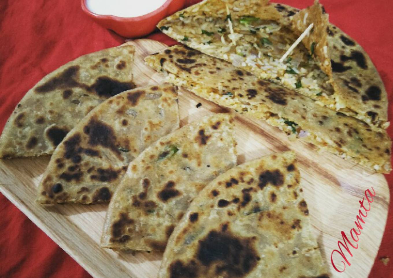 Leftover Rice Parantha