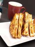 Caramelized apple and strawberry jam french toast